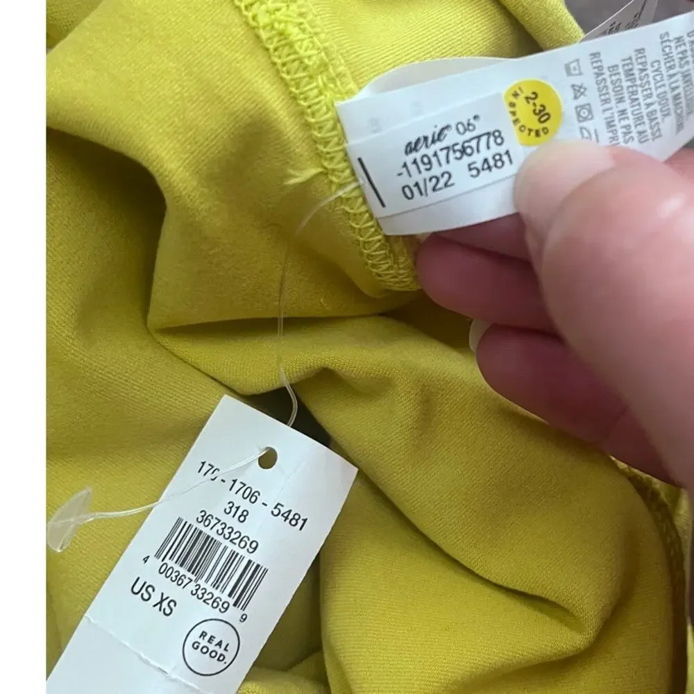 Offline by Aerie the hugger home run shorts Citron Yellow size XS NWT